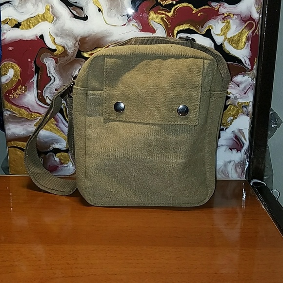 Mens "Jacob" Small Canvas Casual Shoulder Bag - Picture 3 of 6
